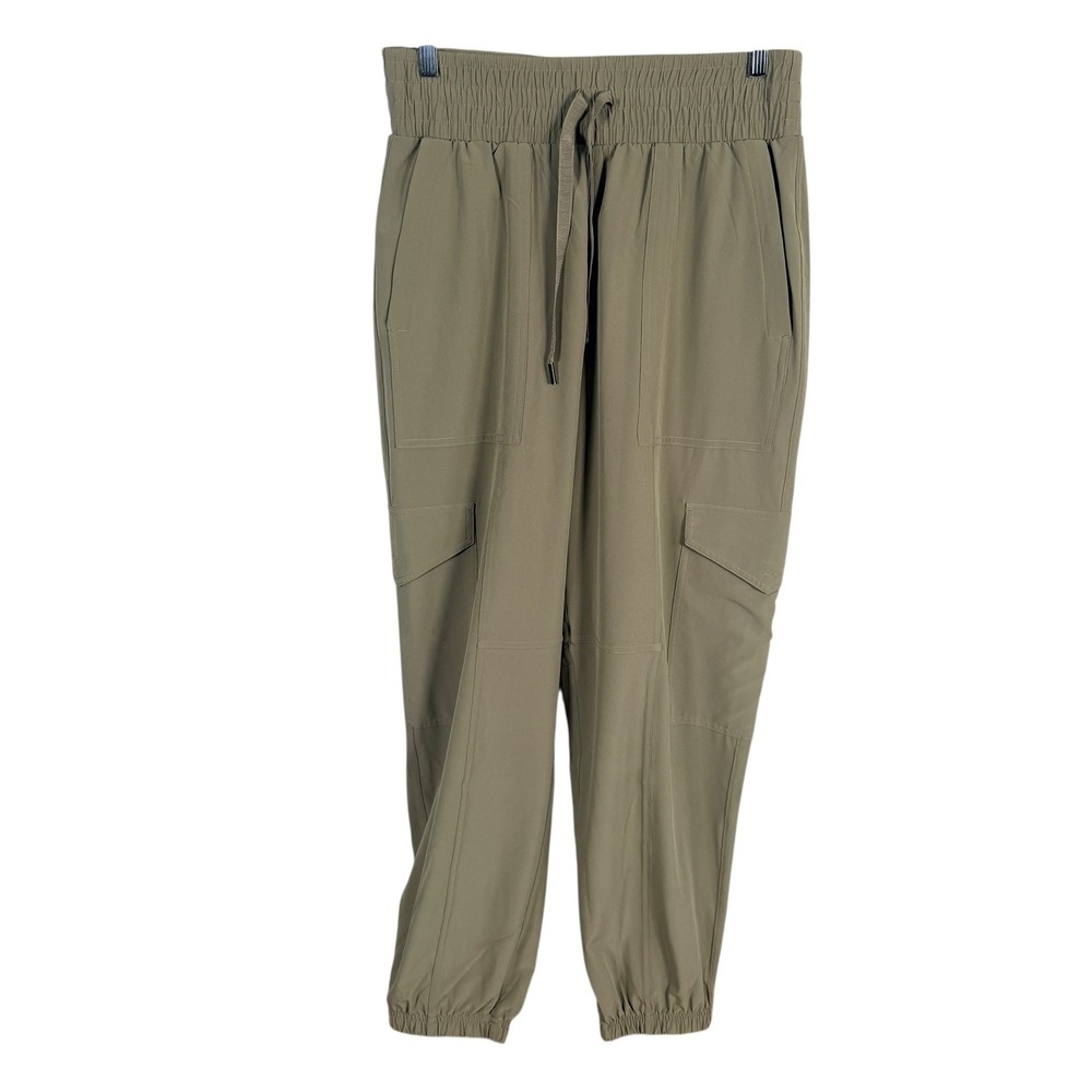 Spanx Out Of Office Cargo Joggers‎ Women M Olive Green High Rise Stretch